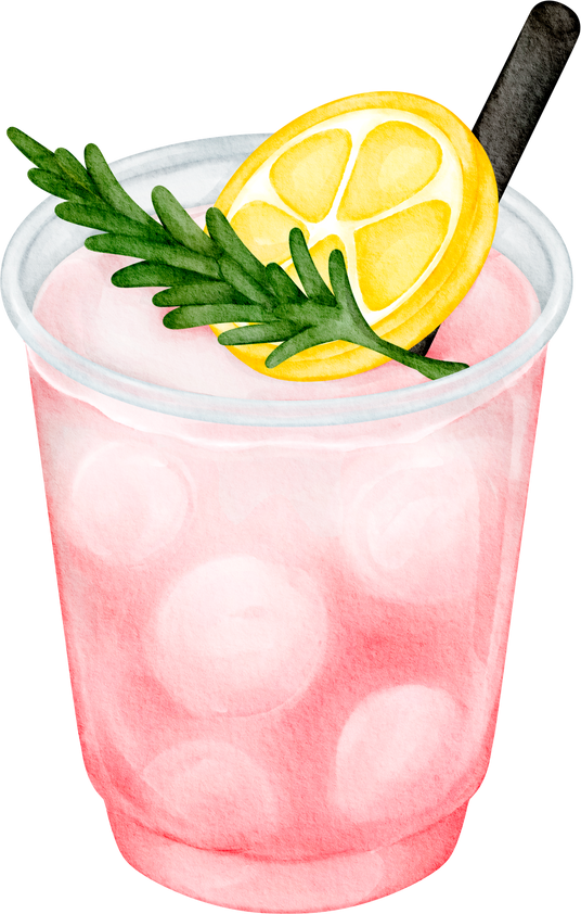 watercolor lychee soda