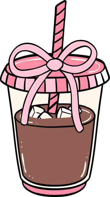 Coquette Coffee with pink ribbon bow